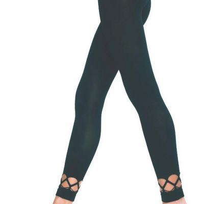 sexy MUSIC LEGS ankle NET crochet TRIM spandex OPAQUE footless TIGHTS leggins