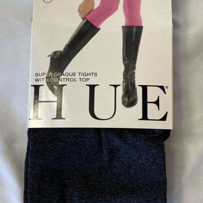 Hue Super Opaque Tights w/ Control Top ~ Size 1 ~ Color Graphite Heather