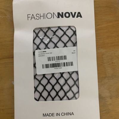 Fashion Nova Look And See Fishnet Tight-Black Stockings MMK2902 OS