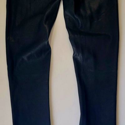 Spanx Black Faux Leather Leggings- Women's Size XS-Petite