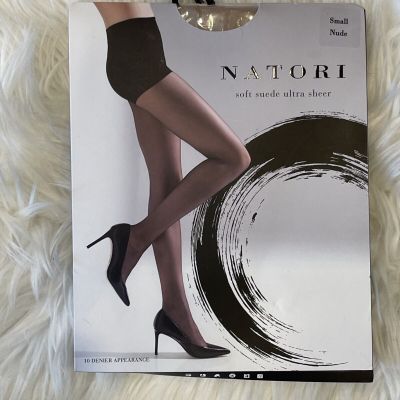 NATORI SOFT SUEDE ULTRA SHEER PANTYHOSE SIZE SMALL NUDE