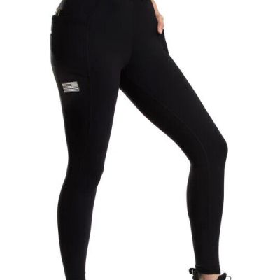 WE THE PEOPLE HOLSTERS Defender Tactical Women's Black Yoga Style Leggings Small