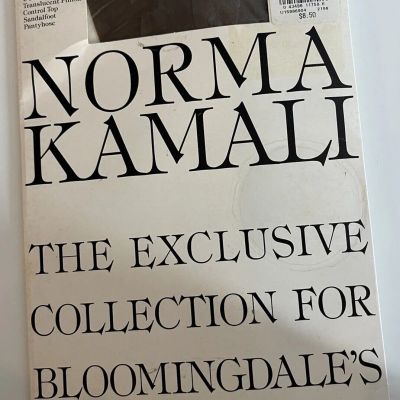 Vintage Norma Kamali Pantyhose C Translucent Sandalfoot Control Top Brown Sugar