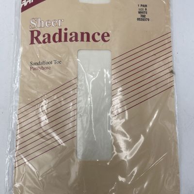 AAFES Sheer Radiance Pantyhose Black Size A Sandalfoot White