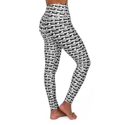 High Waisted Leggings Cartoon Shoes Design for Active Style Unique Statement