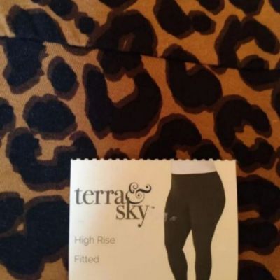 New Sexy Terra Sky Animal Leopard Print Pants Leggings Plus Size Spring Summer