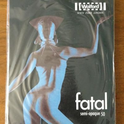 Wolford Fatal Semi-Opaque 50 Seamless Tights small Coca pantyhose