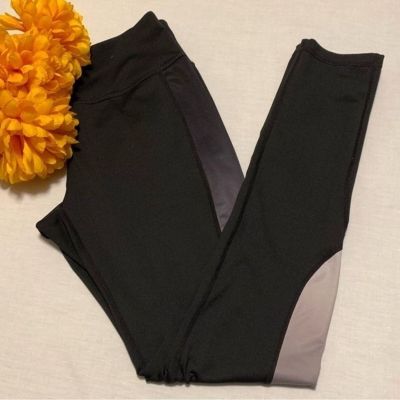 Ideology Black/Gray Athletic Workout Exercise Leggings Pants Size Medium