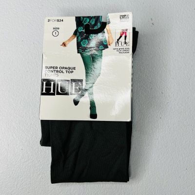 Hue Super Opaque Control Top Tights Shadow Olive Size 1 New 1 Pair Pack