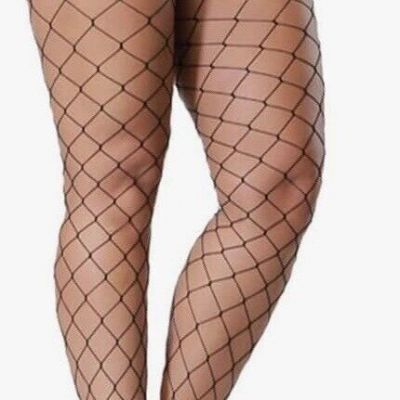 CozyWow High Waist Footed Fishnet Tights Soft & Stretchy Partterned Fishnets