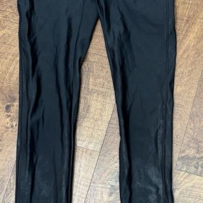 SPANX faux leather Black leggings Sz Small petite Women