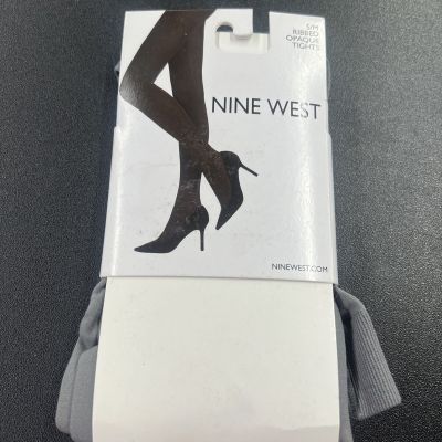 Nine West Ribbed Opaque Tights Gray Size Small/Medium New In Pack