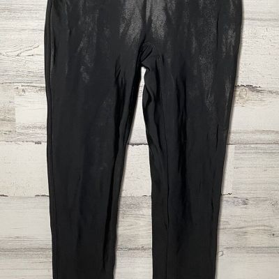 SPANX Leggings Womens Black  Tight Fit Pants Medium Shiny