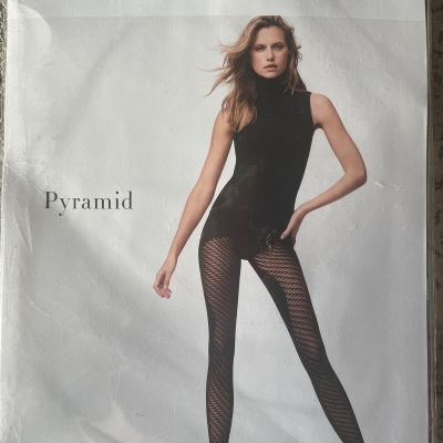 New Wolford Pyramid Tights Black/black, Austria, Size Small