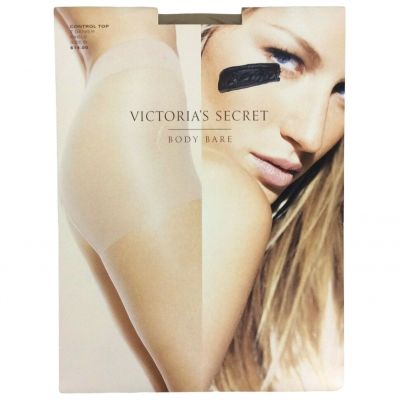 Victorias Secret Pantyhose Size B Medium Sable Body Bare Control Top Ultra Sheer