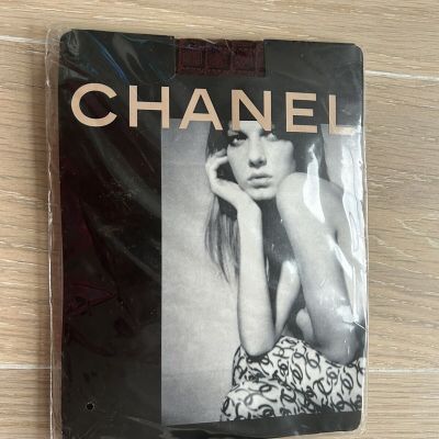 Chanel Bordeaux/Noir CC  logo Tights Hosiery  Size S 1 France