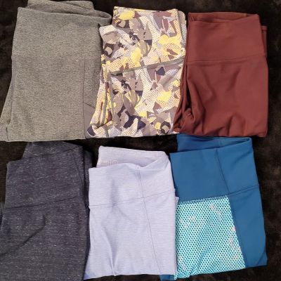 Lot Of Woman's Size Small Leggings  Mixed Brands And Colors Workout And Casual