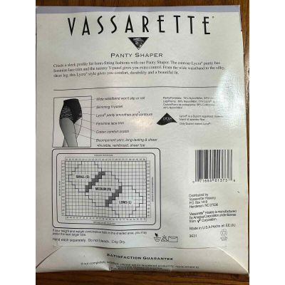 VASSARETTE Ivory Panty Shaper Tummy Control V-Panel Hosiery SZ M A100308