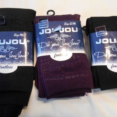 JouJou Polyester Fleece Lined Footless Tights SR$30 NEW