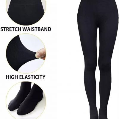 Women Thermal Lined Translucent Pantyhose Warm Winter Fleece Tights Stockings