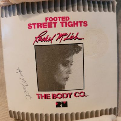 Vintage Street Tights, Rachel Mc Lish, The Body Co. 1972 Sz M. White Semi Opaque