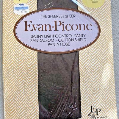 Vintage Evan Picone Ultra Sheer Pantyhose Size Medium Ultra Black