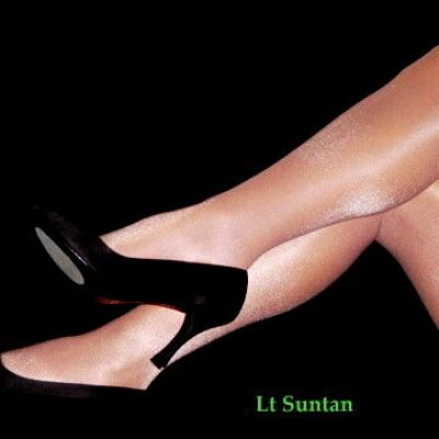 A Peavey Lt Suntan Gloss Tights Shiny Hooters Uniform Lt Support Holiday Hosiery