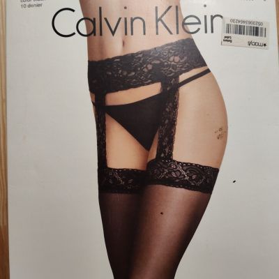 Calvin Klein Black Stocking with Lace Garter - Vintage 2011