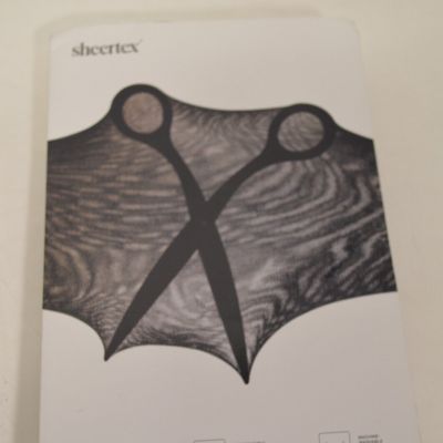 NWT Sheertex Classic Super Sheer Rip Resist Black Tights Size 2XL