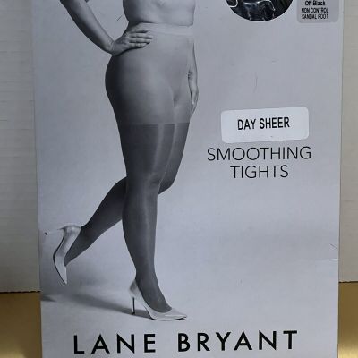 Lane Bryant Women Plus Day Sheer Smoothing Tights Pantyhose Sz. AB Off Black NIP
