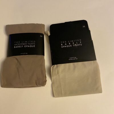 NWT The Limited Barely Opaque Tights Both Pairs Medium Free Shipping