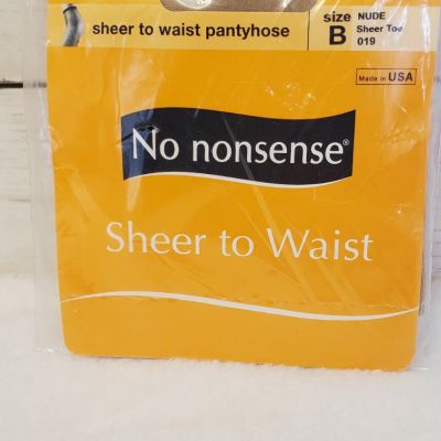 Vintage No Nonsense Size B Sheer To Waist Pantyhose Nylons Stockings Nude