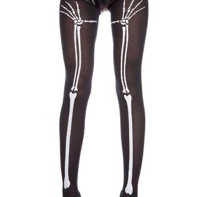 NEW sexy MUSIC LEGS opaque SKELETON arms BONES hands TIGHTS pantyhose STOCKINGS