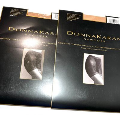 Essential Toners Pantyhose 2 Pr. Sz Small Buff Business Dress