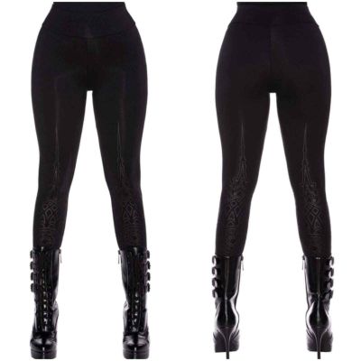 NWT Killstar Ether leggings black women's size 3X full length leggings