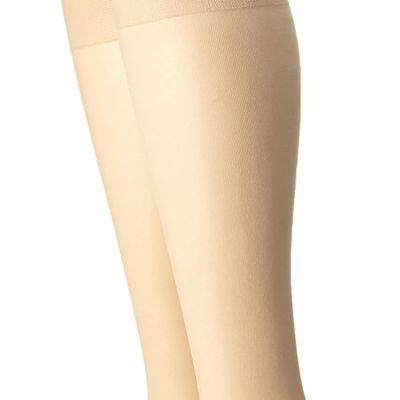 Women'S Knee High Pantyhose with Reinforced Toe 2-Pack