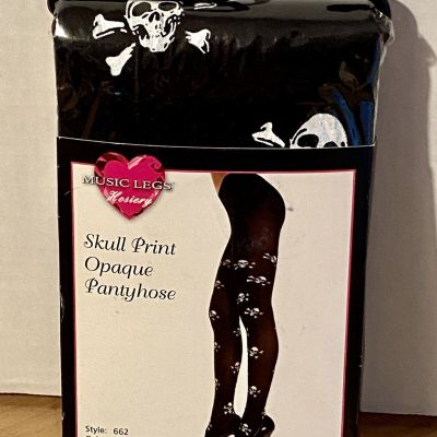 SEXY punk MUSIC LEGS gothic SKULLS crossbones OPAQUE tights PANTYHOSE stockings
