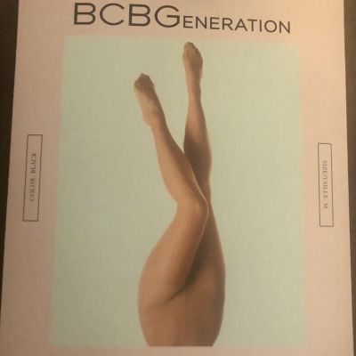 2019 BCBGeneration Sheer Control Top Tights Panty Hose Black SZ Medium NIP