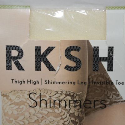 Berkshire Ivory lace Top Shimmer Stockings Thigh Highs Queen 2 5'6