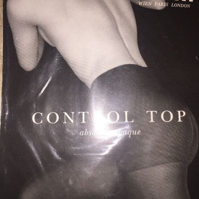 Wolford Synergy Control Top Opaque Tights 18160 -15 Nearly Black Medium