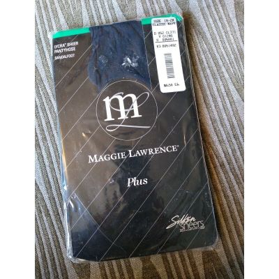 Maggie Lawrence Classic Navy Plus 1x-2x Size  Stockings Sheers ???? Hosiery