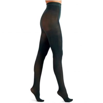 Green Control top opaque tights High waisted stockings hosiery