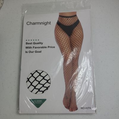 Charmnight Womens Black Fishnet Stockings Pantyhose No. 4074 Halloween Costume