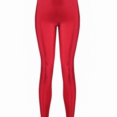 Anais & Margaux Alexandra Red Shiny Shimmer Pant Leggings Italian Fabric XS