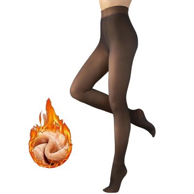 200D Thermal Opaque Winter Tights-Warm Thick Pantyhose with Control TopSkin-P...