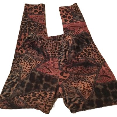One Size Leggings Various Animal Print Patchwork Style Patterned