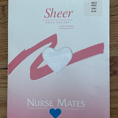 Nurse Mates D White Sheer Hosiery Pantyhose Nylons Stockings 81501 Soft Lites